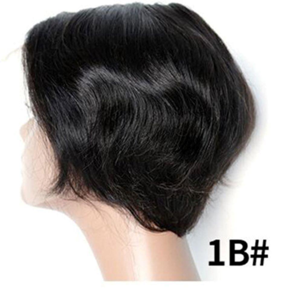 Ombre Short Bob Pixie Cut 13x4x1 T Lace Front Straight Human Hair Wigs - Horizon Bliss