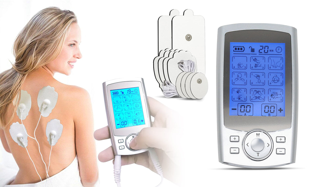 36 Models Dual Channel TENS EMS Unit Muscle Stimulator for Pain Relief