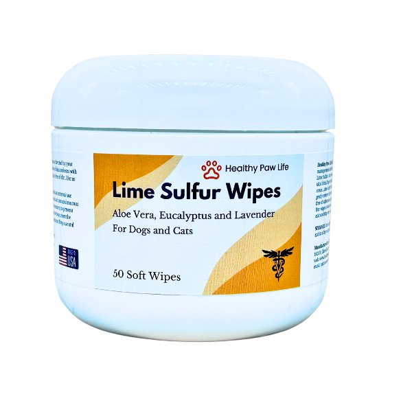 Healthy Paw Life’s Lime Sulfur Wipes - Relief for Itching, Scratching,