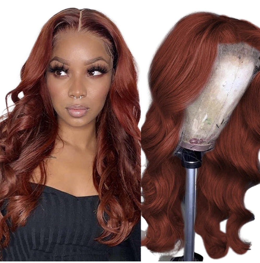 #27 Straight 13x1x4 T part Lace 4x4 Closure wigs Body Wave #33 Transpa - Horizon Bliss