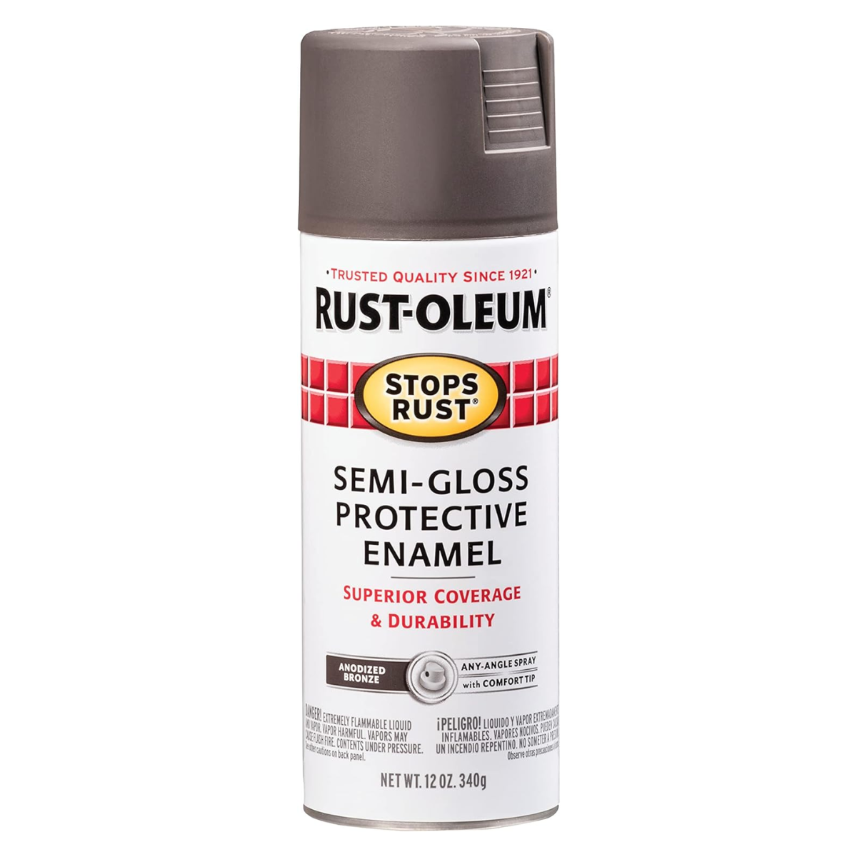 7754830 Stops Rust Spray Paint, 12 oz, Semi-Gloss Anodized Bronze - Horizon Bliss