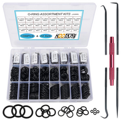 1200Pcs Nitrile Rubber O Ring Kit 24 Sizes O Rings Assortment Kit Set Sealing Washer NBR Metric o-Ring Assortment for Plumbing, Gas, Automotive and Faucet Repair, Resist Oil and Heat O-Rings - Horizon Bliss