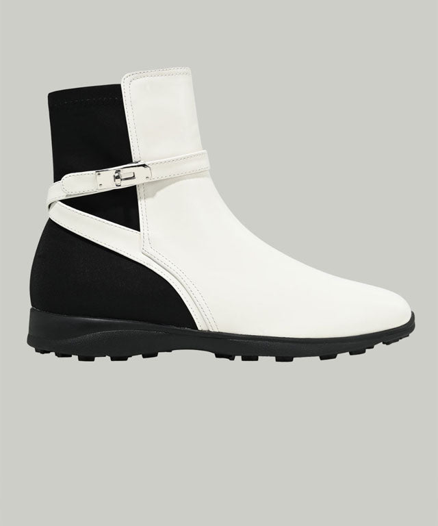 Anell Golf Classic Ankle Boots - Cream Ivory - Horizon Bliss