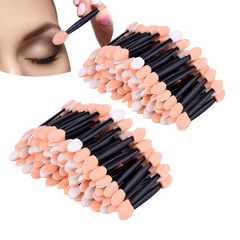 200PCS Eyeshadow Applicators, Disposable Eyeshadow Brush Dual Sides Eye Shadow Sponge Applicator Sponge Tipped Oval Eye Brushes - Black - Horizon Bliss