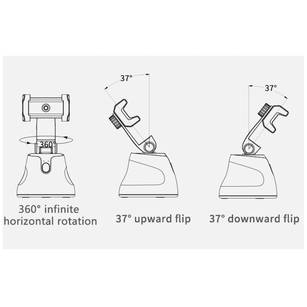 Revolving Follow Me Auto Selfie Holder - Horizon Bliss