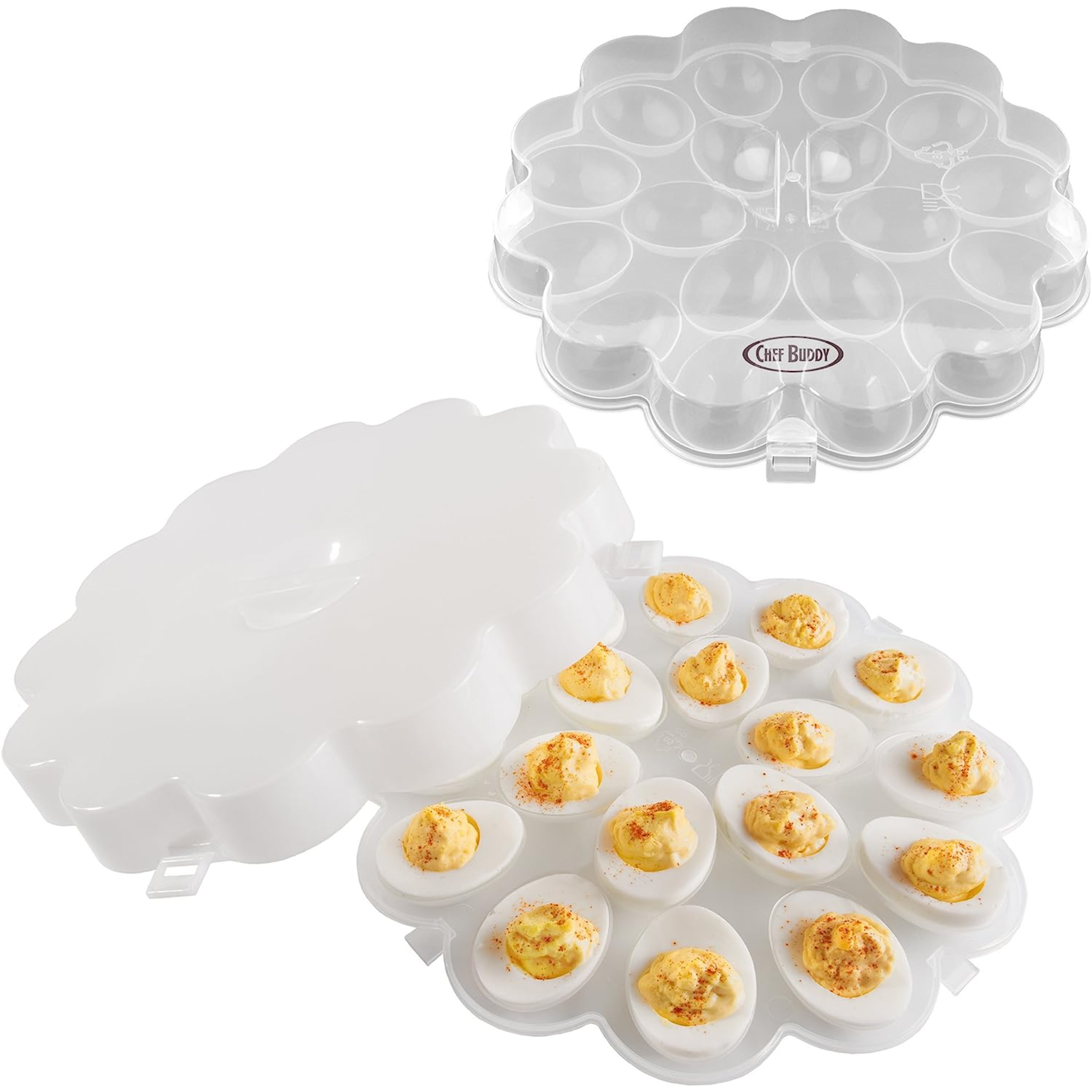 Deviled Egg Tray, 1.875x10.875x10.875, Clear - Horizon Bliss