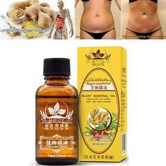 Lymphatic Drainage Ginger Oil Therapy Massage Plant Essential Oil