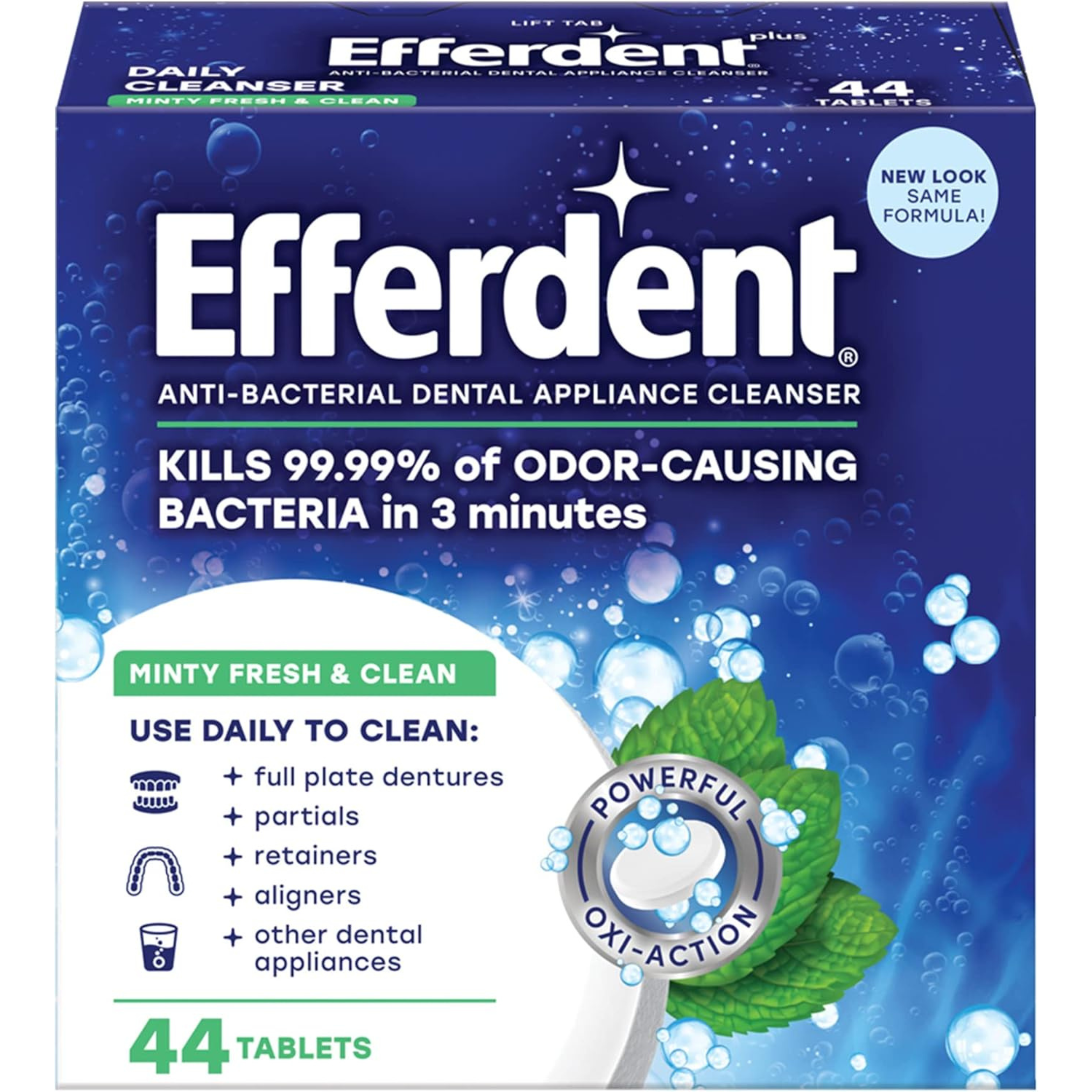 Retainer Cleaning Tablets, Denture Cleaning Tablets for Dental Appliances, Minty Fresh & Clean - Horizon Bliss