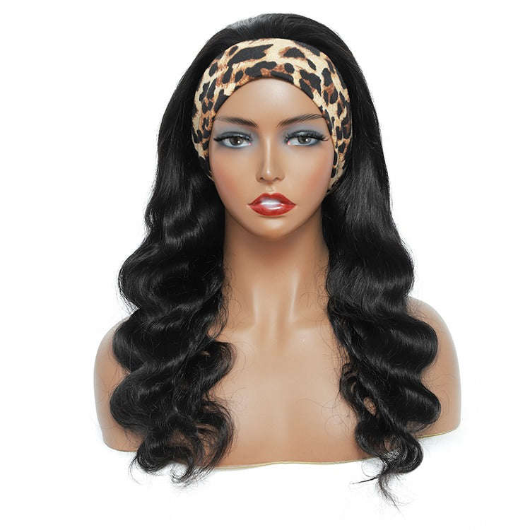 Headband Human Hair Scarf Wig Body Wave No GLUE Easy Wear for Women 18 - Horizon Bliss