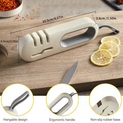 4 in 1 Kitchen Knife Sharpener Non-slip Multi-functional Knife &