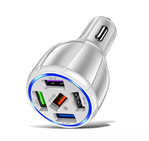 2 Pack PBG 5 Port USB Fast Car Charger with LED Display Charge 5 - Horizon Bliss