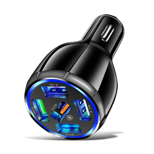 2 Pack PBG 5 Port USB Fast Car Charger with LED Display Charge 5 - Horizon Bliss