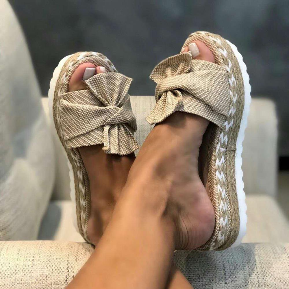 Sandals Shoes Women Bow Summer Sandals Slipper Indoor Outdoor - Horizon Bliss