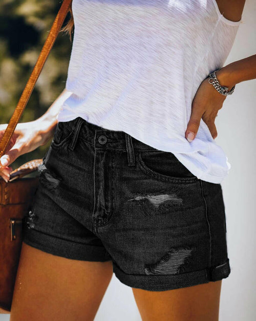 Sexy Wash Streetwear Denim Shorts - Horizon Bliss