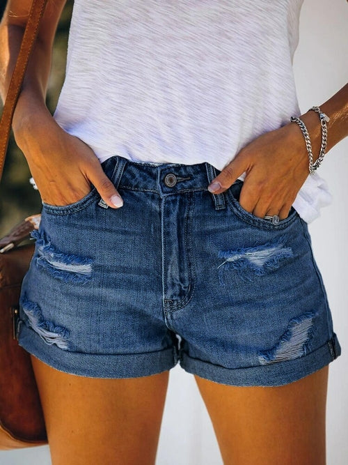 Sexy Wash Streetwear Denim Shorts - Horizon Bliss