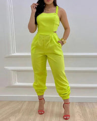 Printed Strapless Jumpsuit Strapping Loose Pants - Horizon Bliss