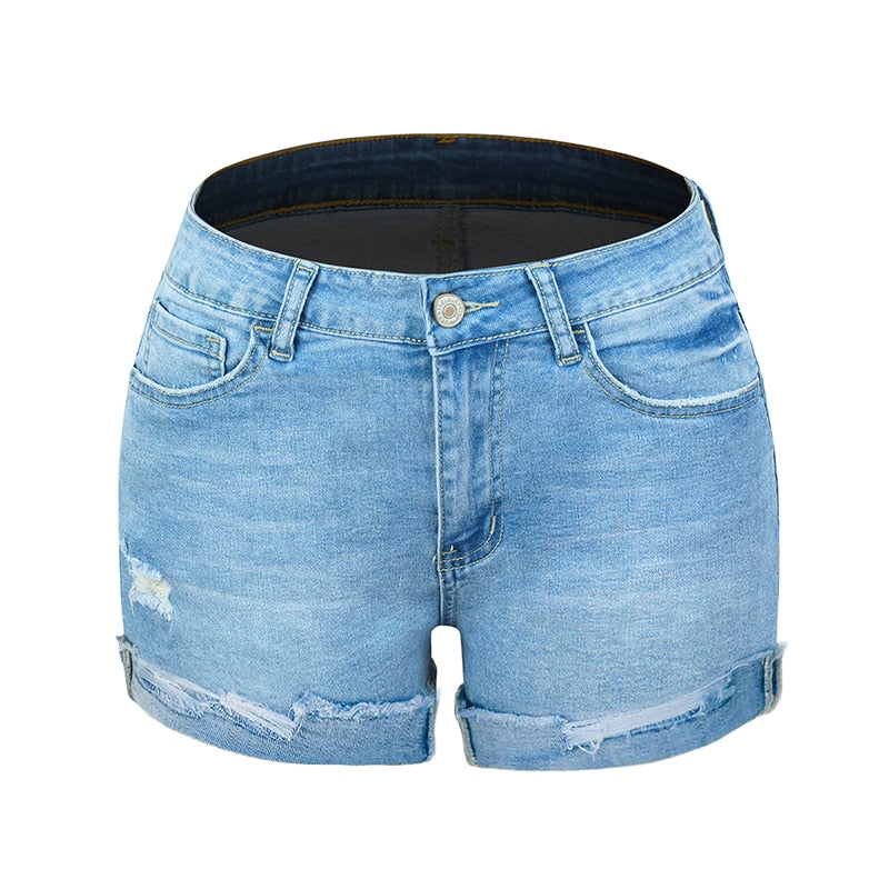 Casual Jeans Hole Women Street Denim Shorts - Horizon Bliss