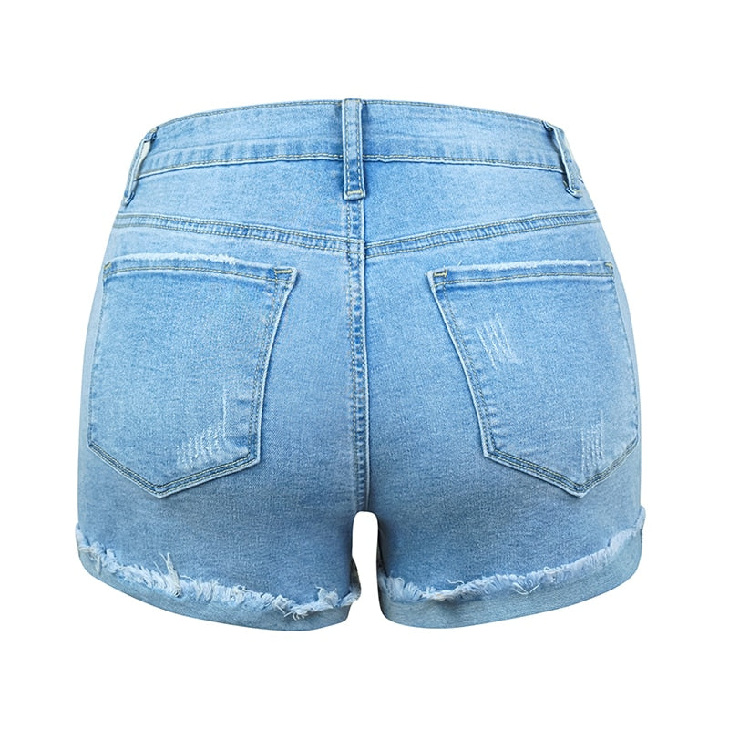 Casual Jeans Hole Women Street Denim Shorts - Horizon Bliss