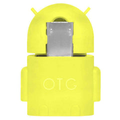 Android Robot Shape Micro USB OTG Adapter (Random Color) - pack of  6