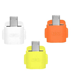 Android Robot Shape Micro USB OTG Adapter (Random Color) - pack of  6