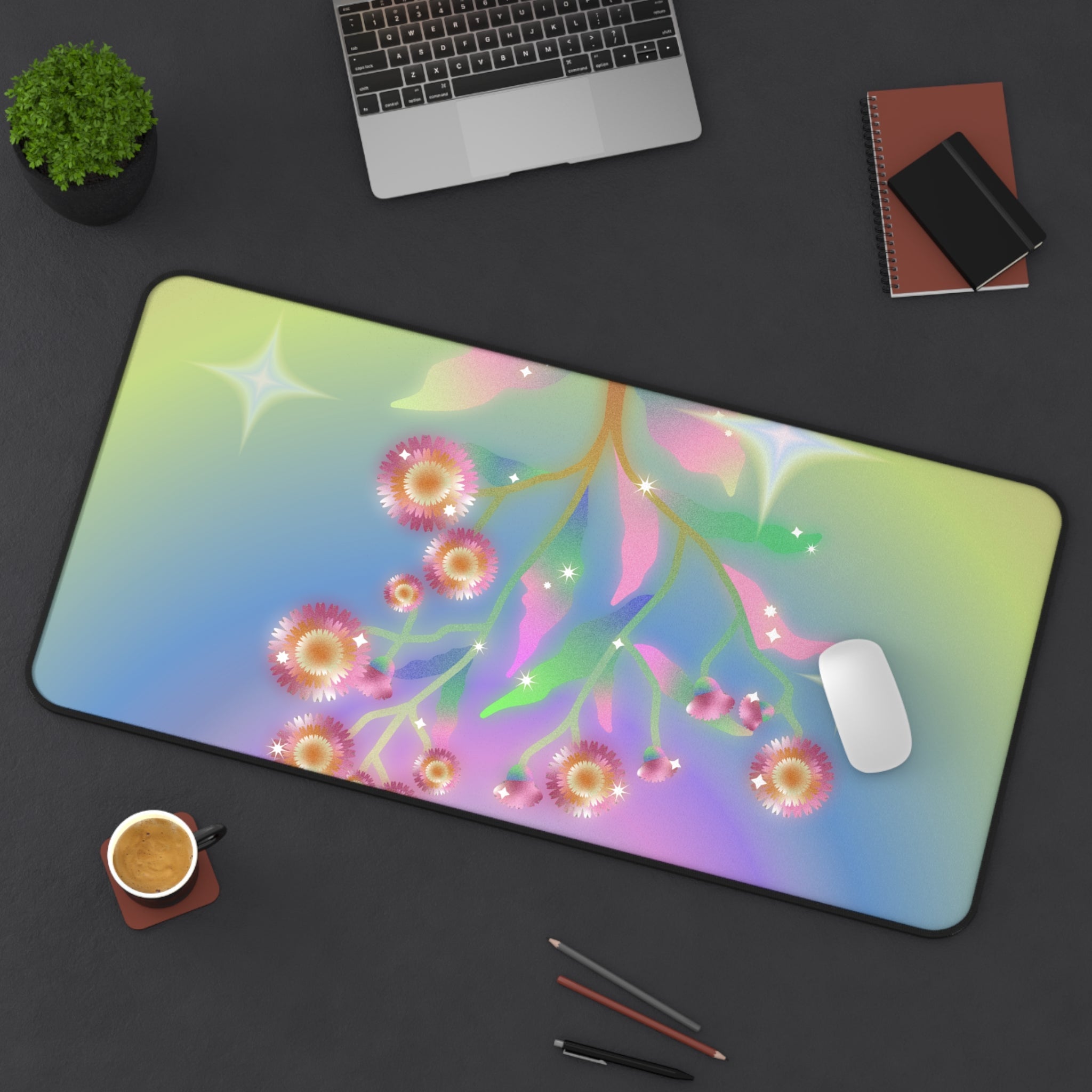 Virtual Flowers Desk Mat - Horizon Bliss