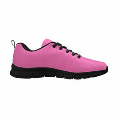 Sneakers For Men, Pink And Black - Canvas Mesh Athletic Running Shoes - Horizon Bliss