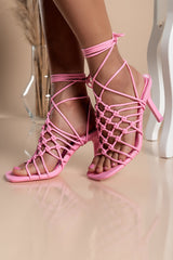 High-heeled sandals Ulla, fuchsia - Horizon Bliss