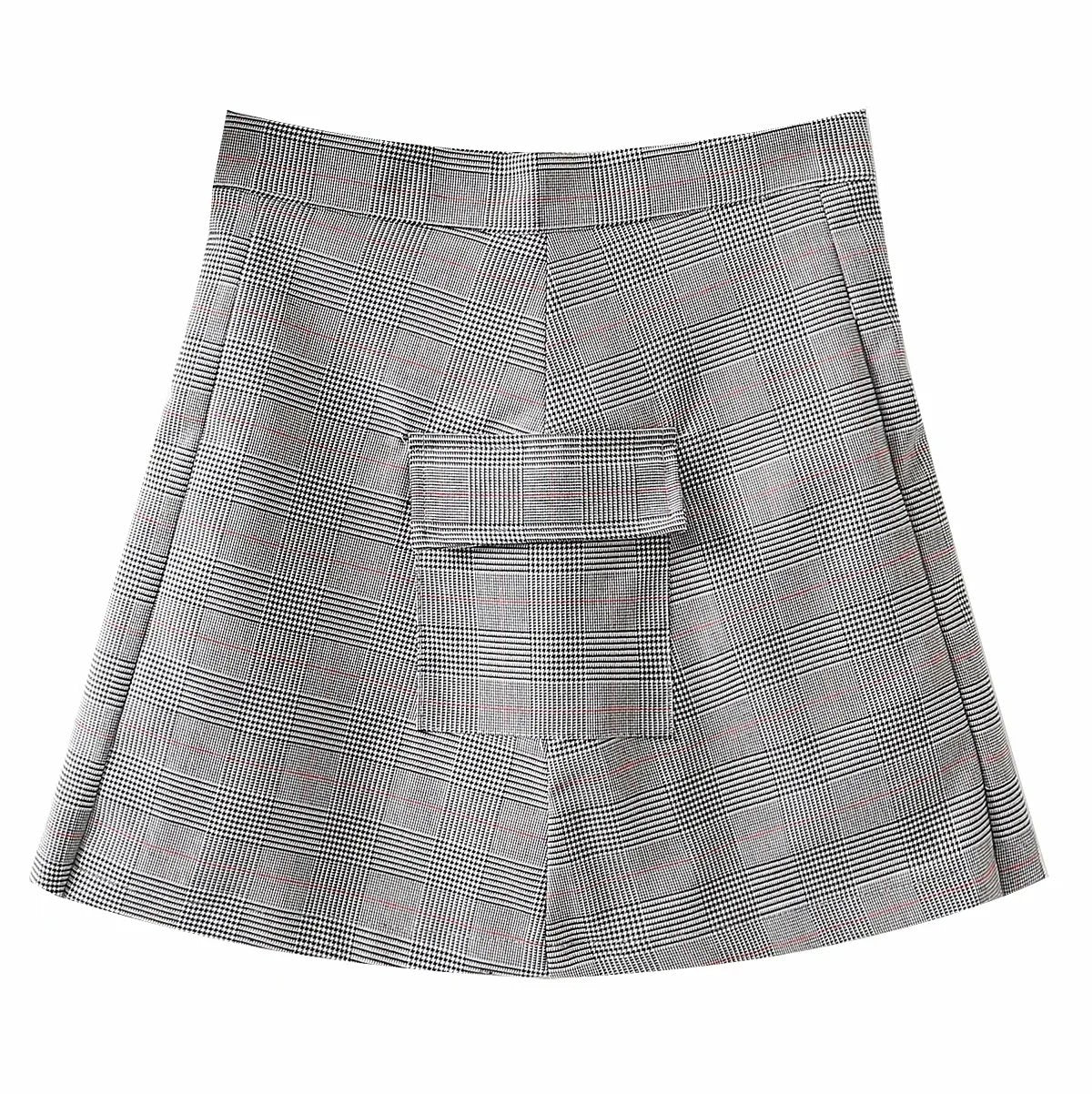 Plaid Pleated Short Skirt - Horizon Bliss