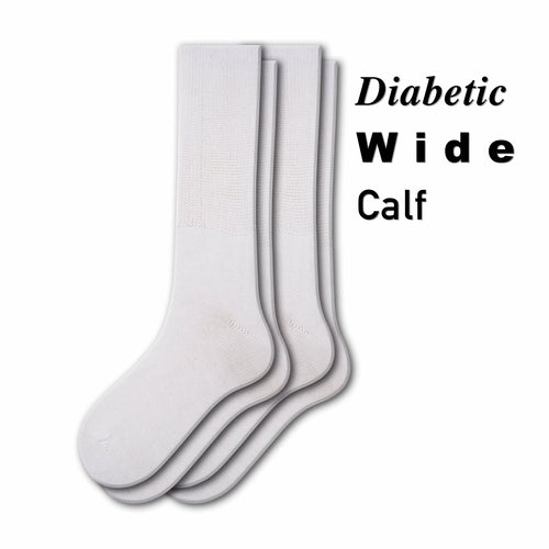 Sierra Socks Health Diabetic Wide Foot and Wider Calf Cotton Crew - Horizon Bliss