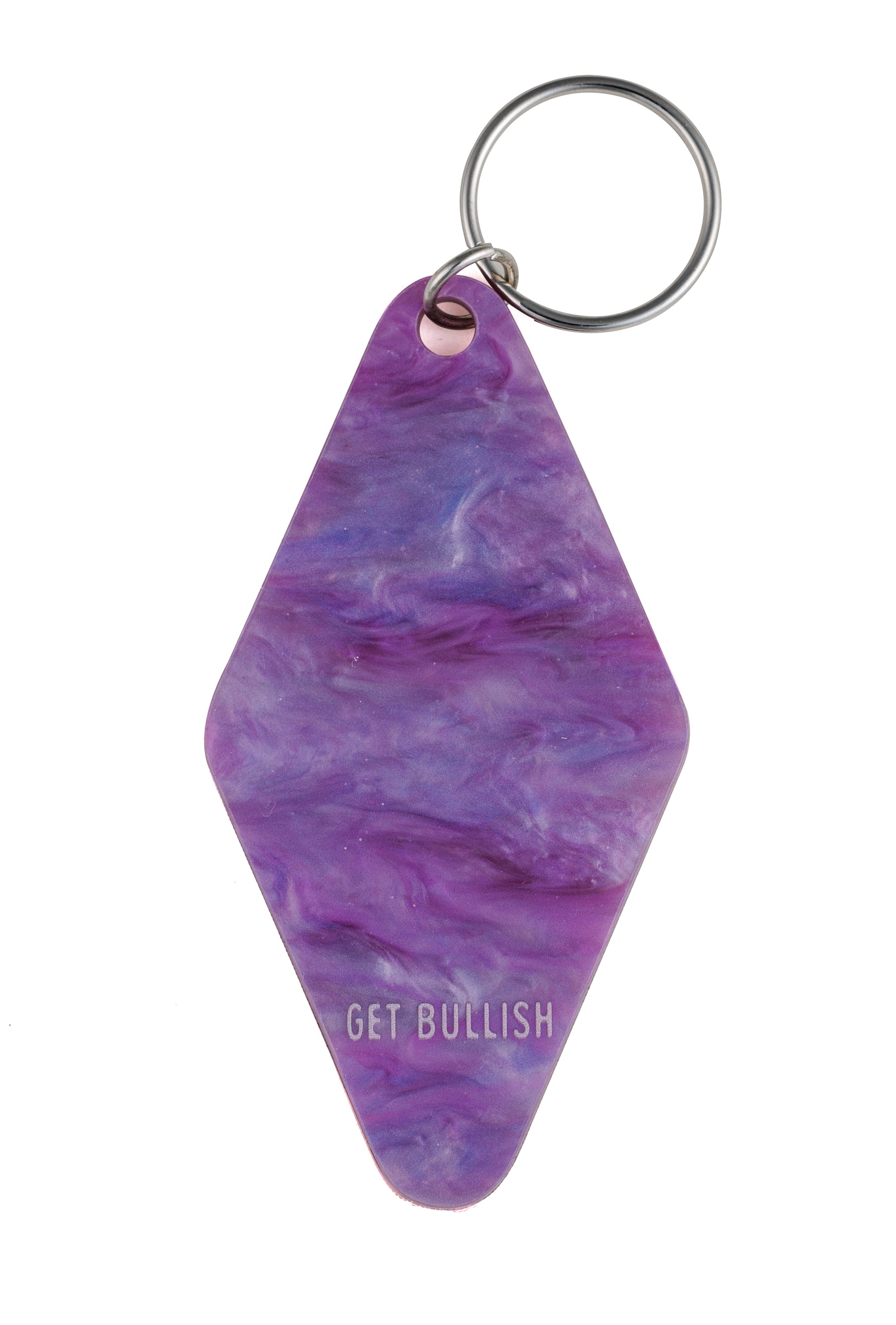 Brilliant Woman Who Can Do Anything Purple Marble Keychain | Gift for