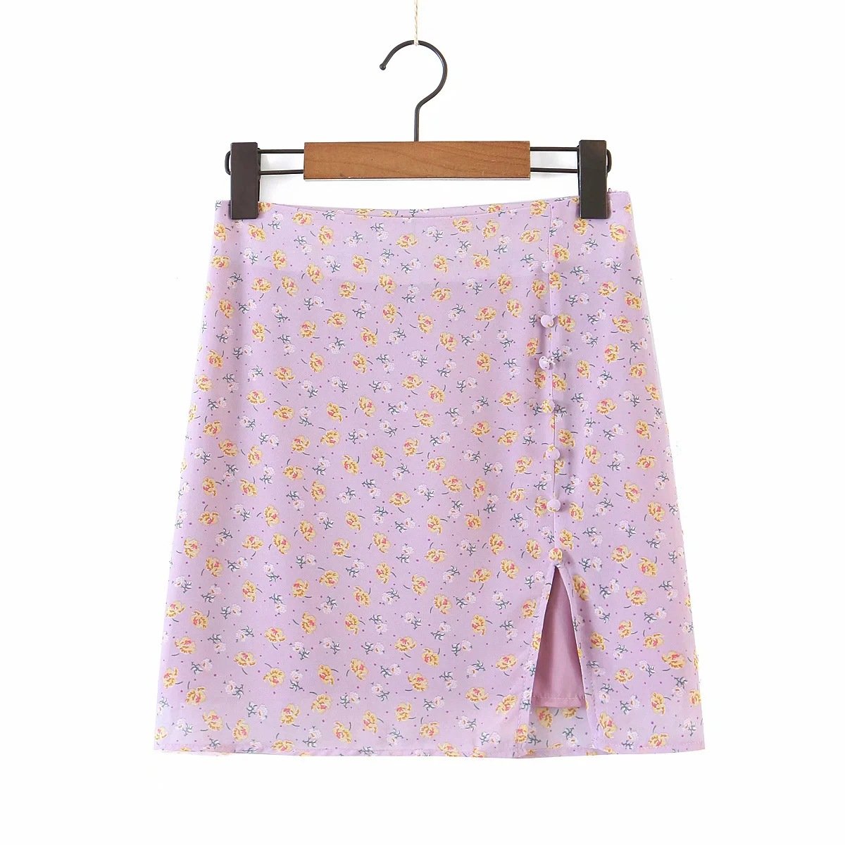 Floral Printed Sexy Split Short Skirt - Horizon Bliss