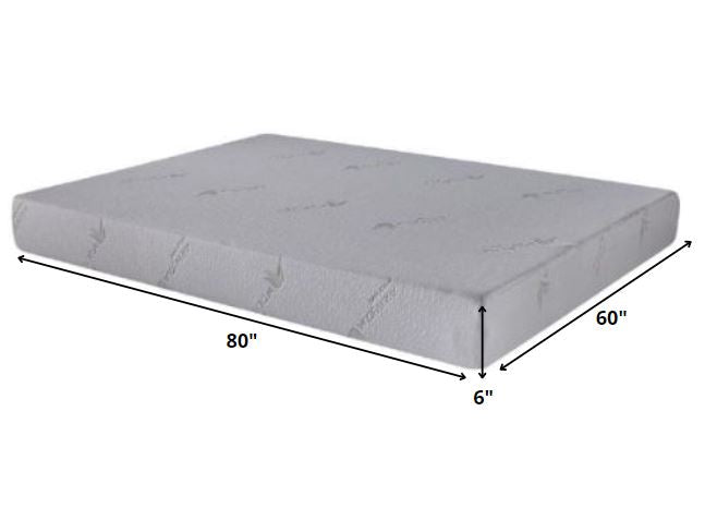 6inches White Twin Aloe Vera Infused Memory Foam Mattress - Horizon Bliss