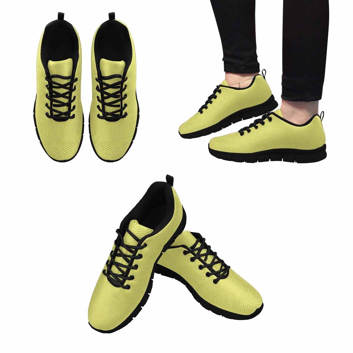 Sneakers For Men,    Honeysuckle Yellow   - Running Shoes - Horizon Bliss