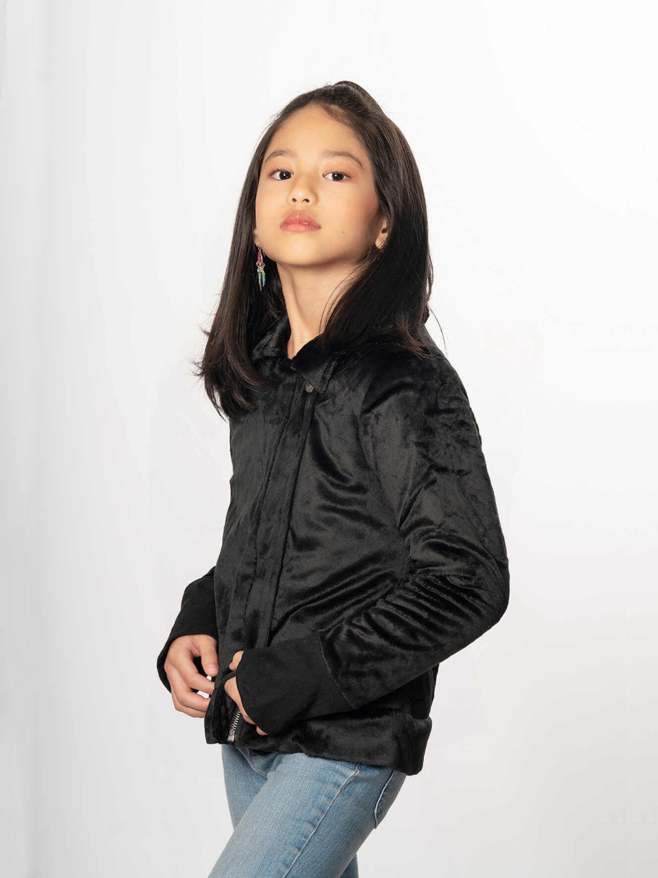 Minky Moto Jacket | Black | Limeapple - Horizon Bliss