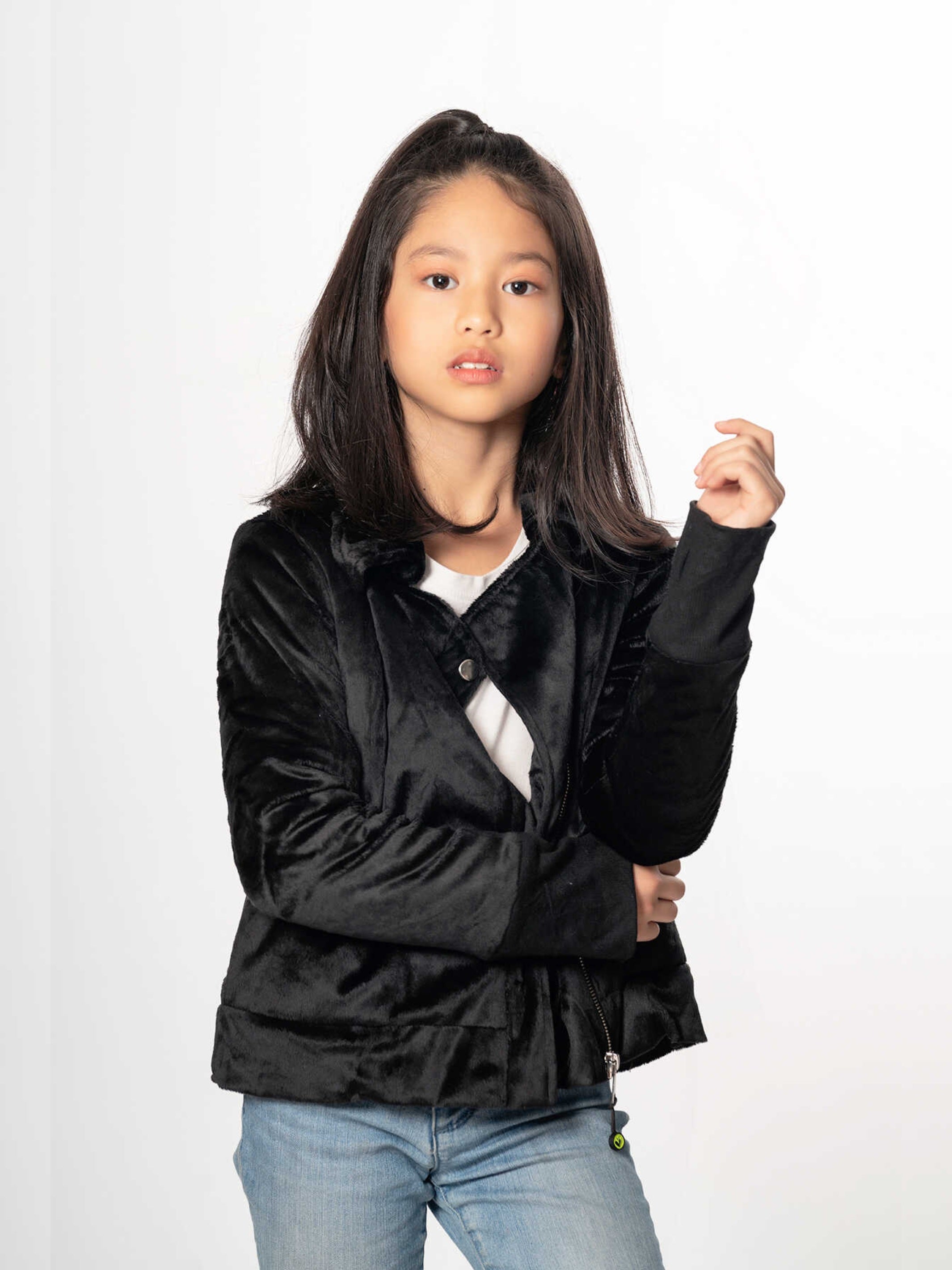 Minky Moto Jacket | Black | Limeapple - Horizon Bliss