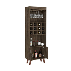 Bar Cabinet Bull, Twelve Wine Cubbies, Rack, Dark Walnut Finish - Horizon Bliss