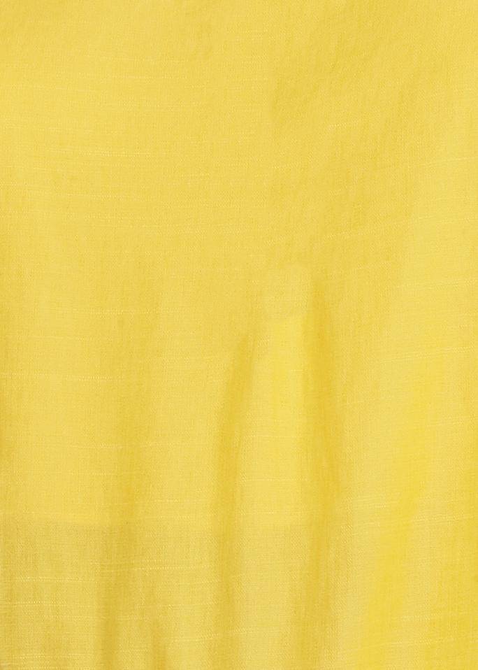 Women's Asymmetrical Hem Button Front Skirt in Yellow - Horizon Bliss