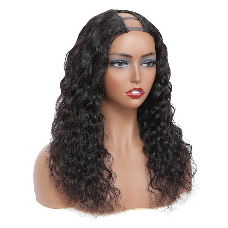 U Part Wig Water Wave Human Hair Wigs For Black Women Brazilian Remy H - Horizon Bliss