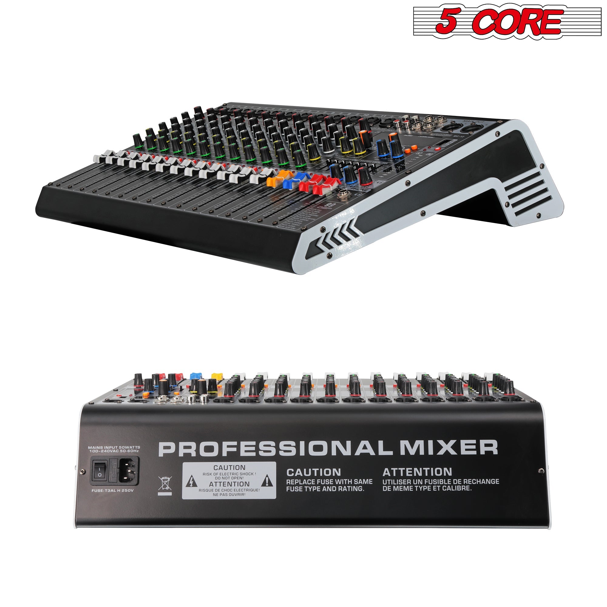 5 Core Audio Mixer 8 Channel DJ Controller Professional Sound Board - Horizon Bliss