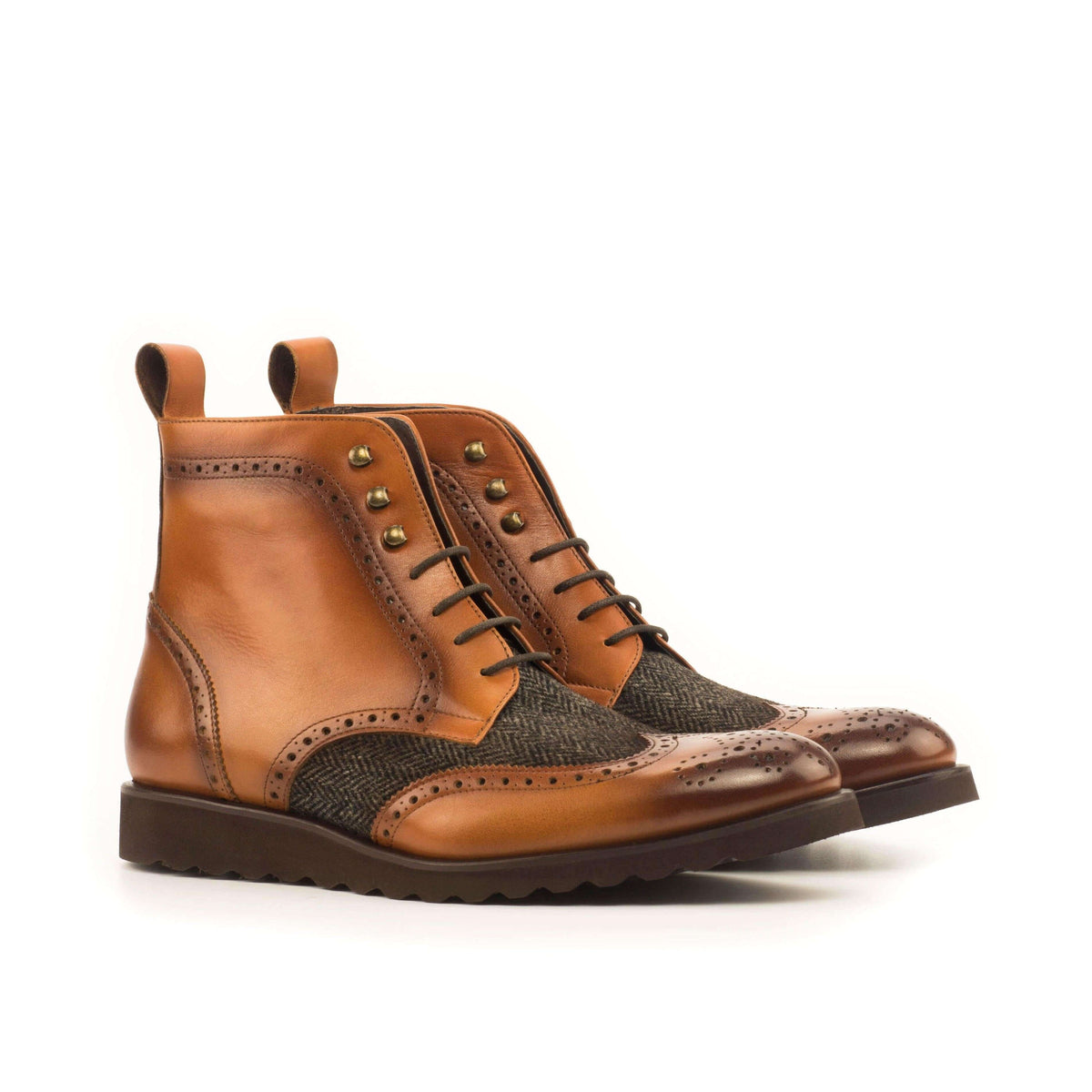 Cina Military Brogue Boots II - Horizon Bliss