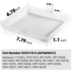 (2-Pack) AP5609551 Light Cover 8" x 7" Compatible with Nutone, Broan, Kenmore S97011813 Bathroom Vent Fan Light– Made From Heavy Duty Plastic (Upgraded) - Horizon Bliss