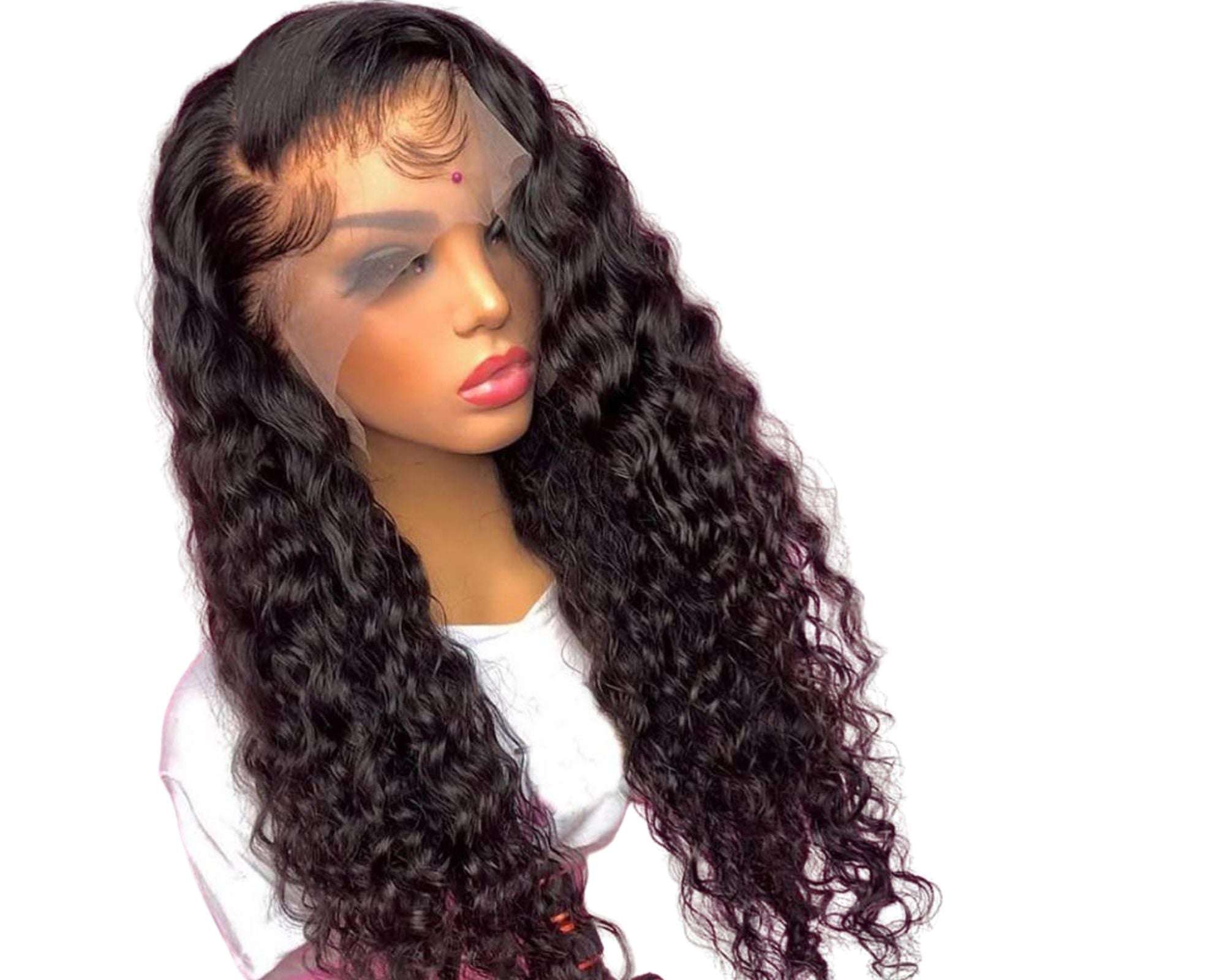 13x4 HD Transparent Lace Frontal Deep Wave Human Hair Wigs 200% Densit - Horizon Bliss