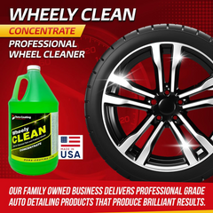 Wheely Clean - Professional Wheel Cleaner | Highly Effective for Chrome, Aluminum, and Clear-Coated Wheels | 1 Gallon Concentrate Wheel and Rim Cleaner Solution, Made in USA - Horizon Bliss