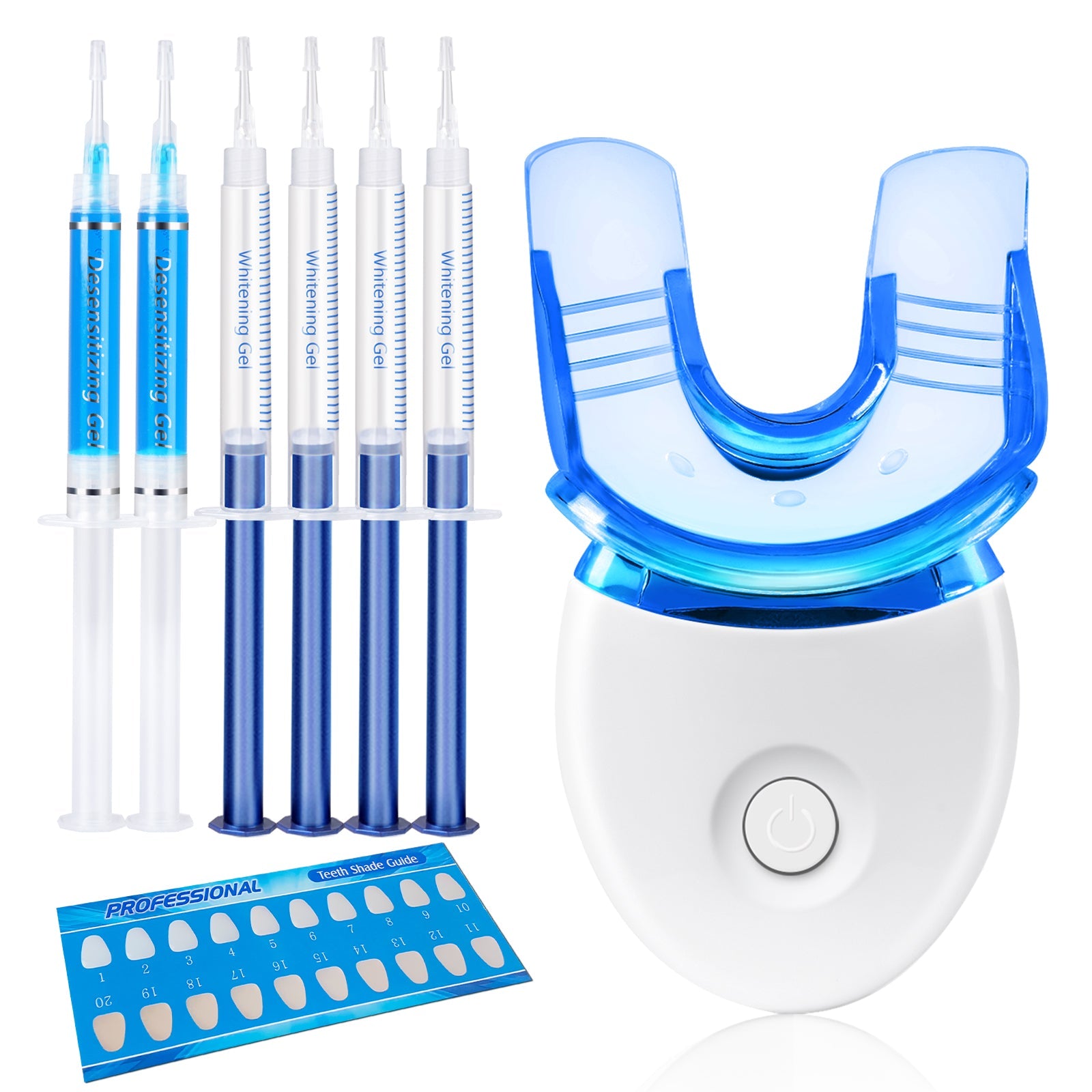 Whitening Kit for Sensitive Teeth Oral Care, Includes LED Light, 4