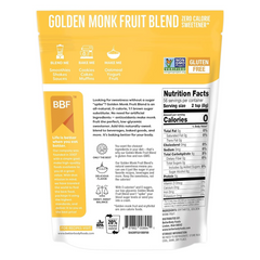 Golden Monk Fruit Sweetener Blend - Sugar Substitute, Zero Calorie, Keto Diet Friendly, Zero Net Carbs, Zero Glycemic, Baking, Extract, Sugar Replacement 1 lb, 16 Oz - Horizon Bliss