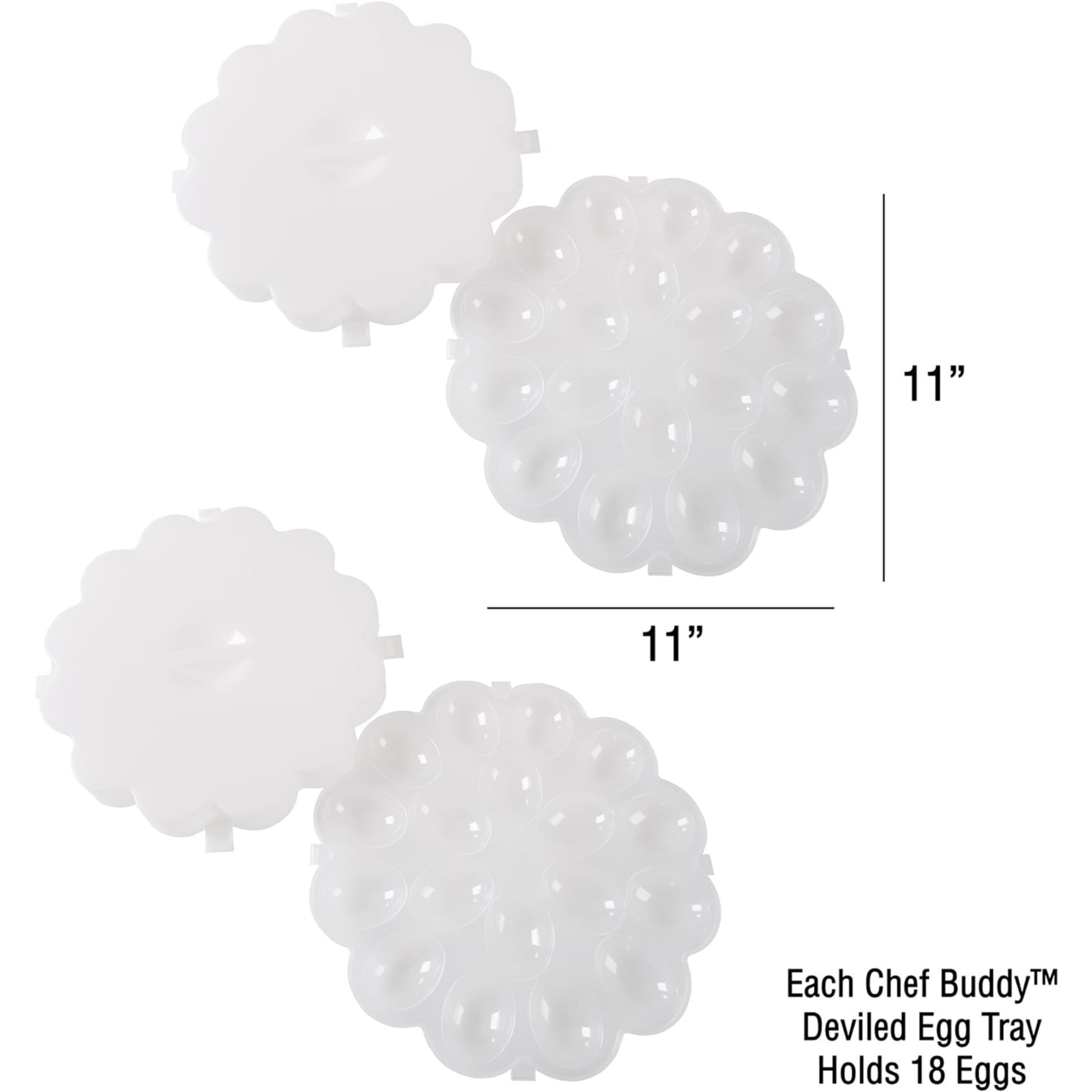 Deviled Egg Tray, 1.875x10.875x10.875, Clear - Horizon Bliss