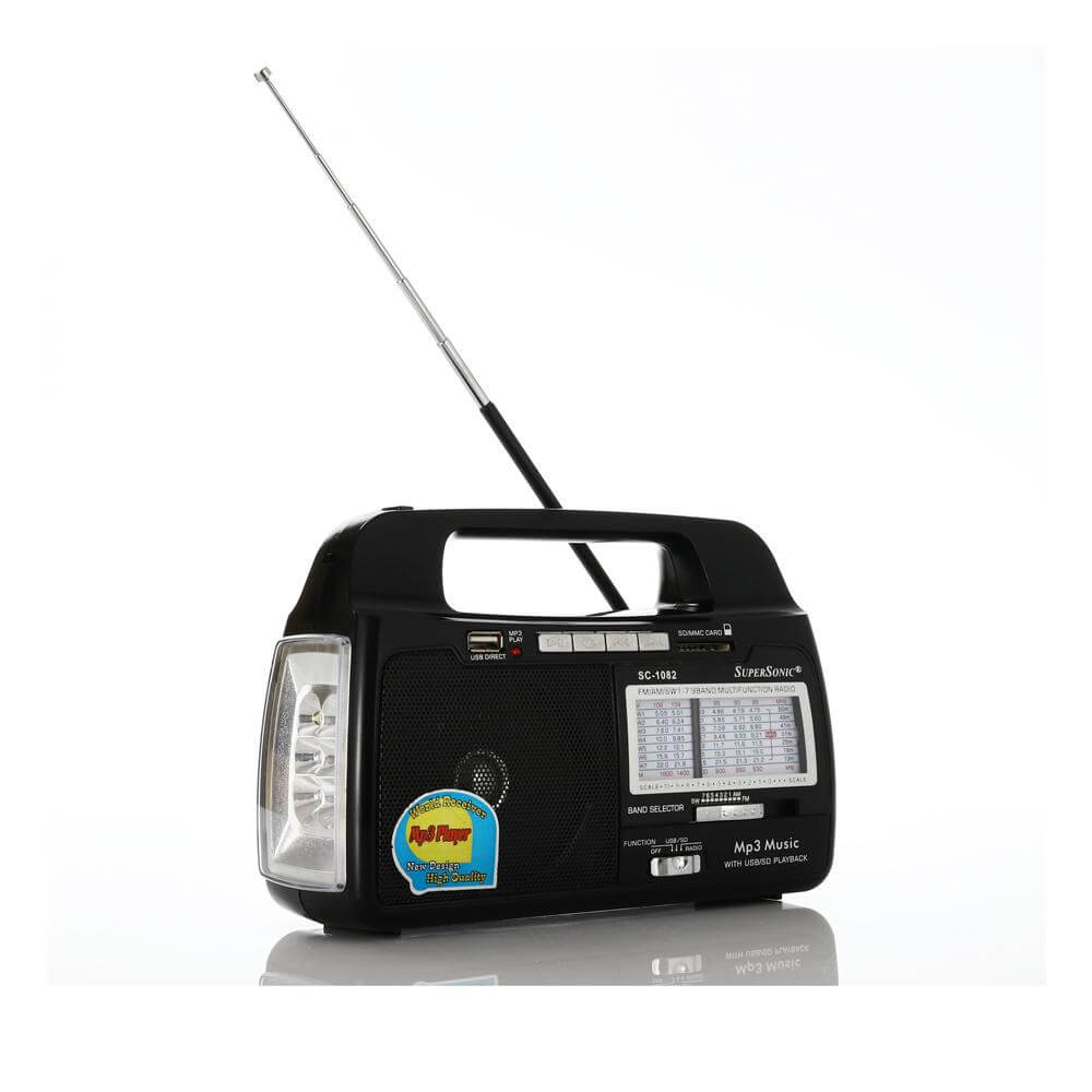 9 Band AM/FM/SW1-7 Portable Radio with Built-In Torch Light - Horizon Bliss