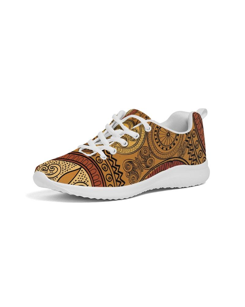 Womens Sneakers - Brown Paisley Style Canvas Sports Shoes / Running - Horizon Bliss