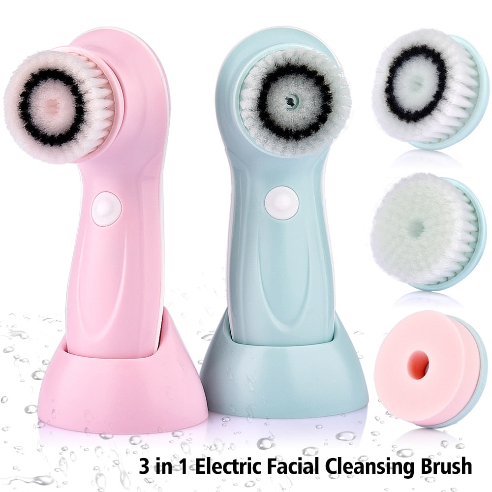 3 In 1 Electric Facial Cleanser Brush Face - Horizon Bliss