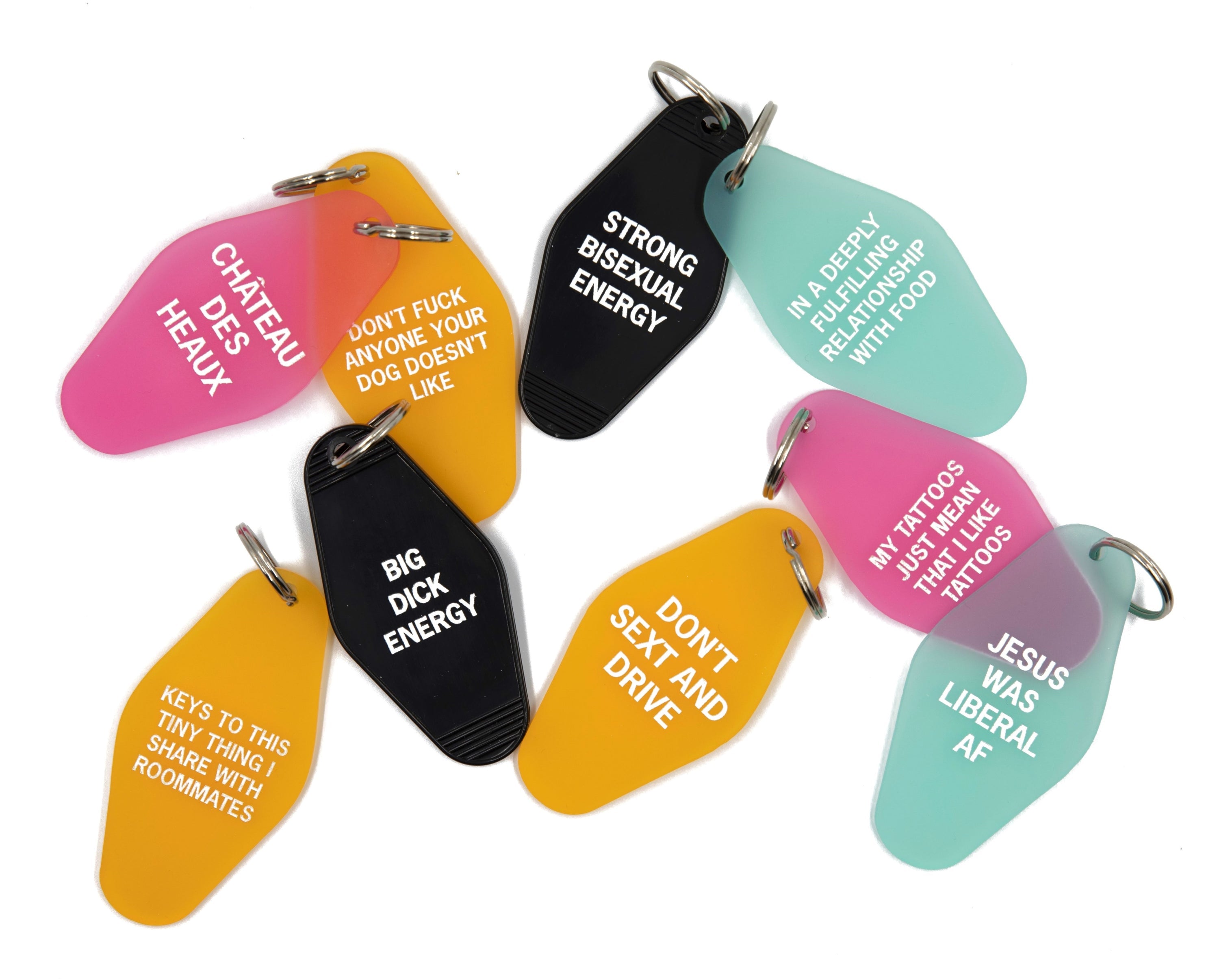 Big Dick Energy Motel Style Keychain in Black